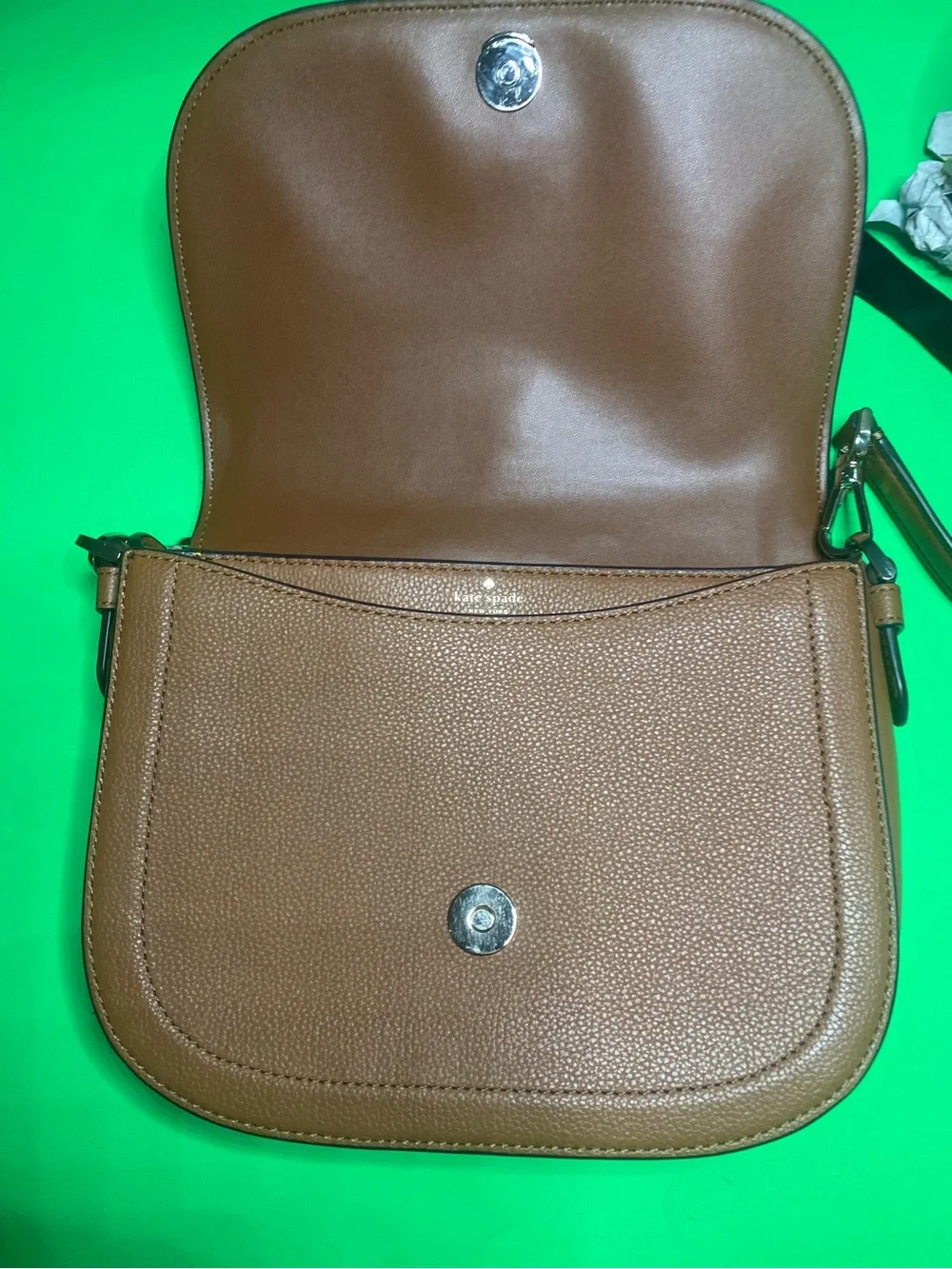 Kate Spade Blake Braun Pebble Brown Saddle Crossbody - Picture 13 of 16